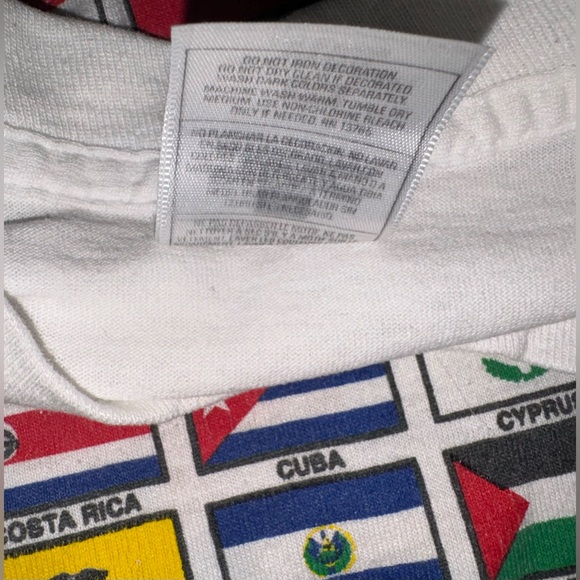 Vintage Kids Shirt Olympic World Flags Crew Neck Fruit Best 6-8 Single Stitch - Picture 4 of 8